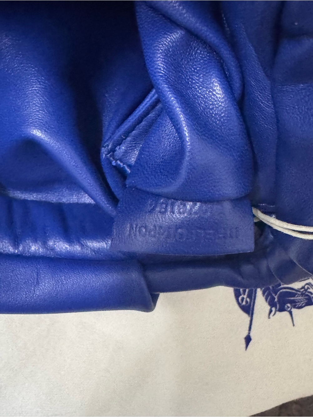 Burberry royal Blue Women's 100% lamb leather Rose Clutch Bag - Picture 12 of 15